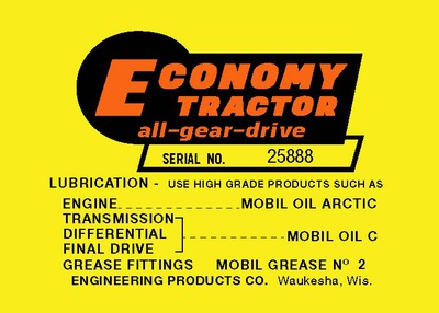 Economy Power King Serial Decal