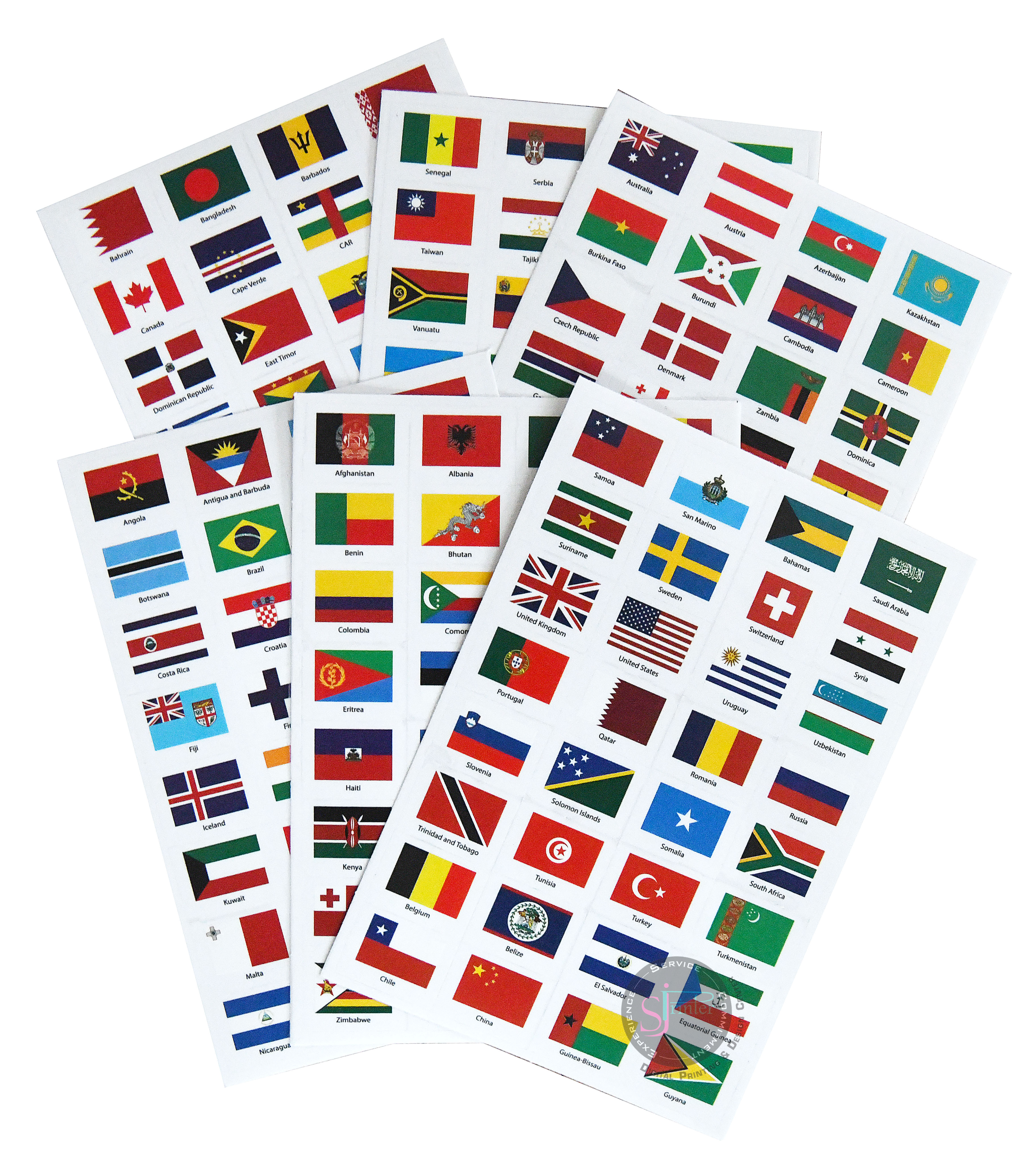 World Flags Stickers